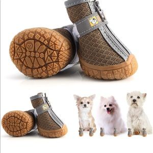 Hcpet Dog Booties Paw Protector, Breathable Dog Shoes for Small Medium Dogs